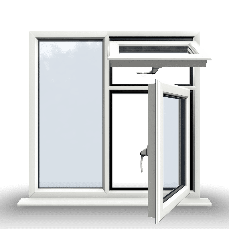 3 Section Top Hung, Right Hung Next To Fixed Window Window 1 3 Section Top Hung, Right Hung Next To Fixed Window Window