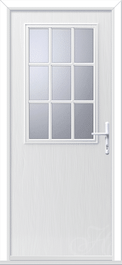 White Flush Escala 1 Geo Bar GRP Composite Door 1 Flush Escala 1 Geo Bar GRP Composite Door