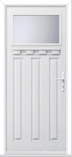 White Lakewood 1 External Shelf GRP Composite Door 1 Lakewood 1 External Shelf GRP Composite Door